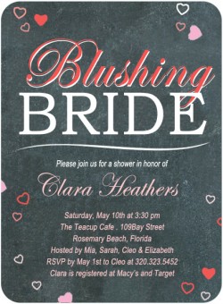 Sweetheart Blackboard Bridal Shower Invitation Card HPB121 [HPB121]