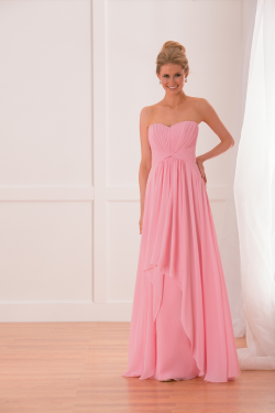 US$137.99 2015 Zipper Up Sweetheart Chiffon Sleeveless Pink Floor Length