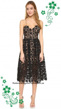 Black Spaghetti Strapelss Self Portrait Azaelea Lace Day Dress – $169.00 : homecomingshort ...