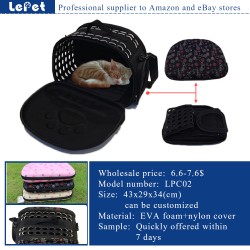 Manufacturer wholesale Comfort travel EVA foam portable pet carrier dog purse carrier