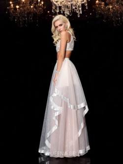 A-Line/Princess Scoop Applique Sleeveless Floor-Length Organza Dresses – Prom Dresses 2017 ...