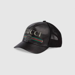 Gucci Print leather baseball hat – Gucci Men’s Hats & Gloves
