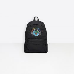 ‎Men‎’s ‎Black / Multicolor ‎ ‎Explorer Backpack You Are The World ‎ | Balenciaga