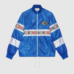 Net jacket with Magnetismo stripe – Gucci Sweatshirts & Hoodies