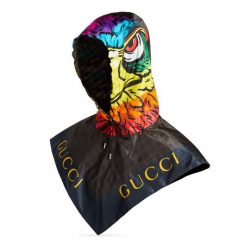 Nylon hood with eagle print – Gucci Men’s Hats & Gloves