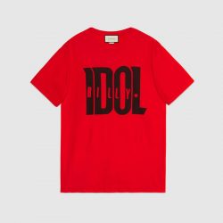 Oversize t-shirt with Billy Idol print – Gucci Men’s T-shirts