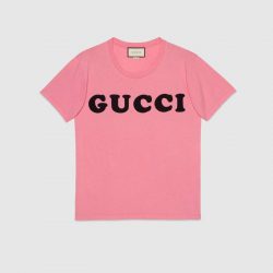 Oversize T-shirt with Gucci print – Gucci Men’s T-shirts & Polos