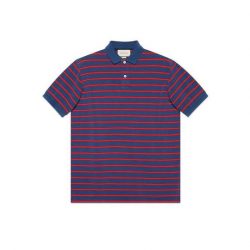 Striped cotton polo – Gucci Men’s T-shirts & Polos