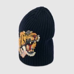 Wool hat with tiger – Gucci Men’s Hats & Gloves