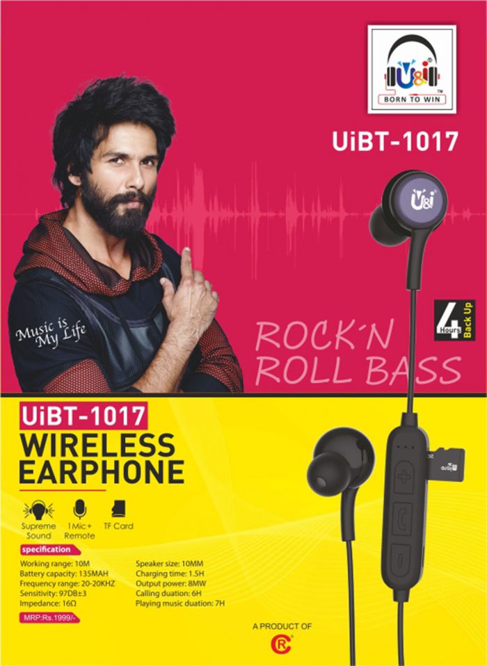 U&I Wireless Earphones – Rock N Roll Bass UiBT- 1017