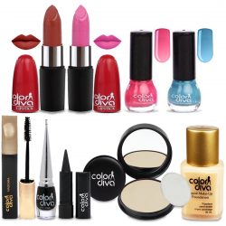 Color Diva Women Makeup Combo Set, GC548 Makeup Kit no.s Pack of 9: