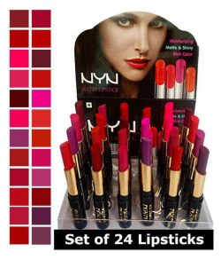 NYN Matte Finish set of 24 Lipstick Multi Color Matte ( Set of 24 Pcs ) 200 gm: Buy NYN Matte Fi ...