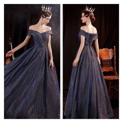 Off Shoulder Blue Formal Dresses Online Australia 2021,Long Prom Dresses Australia