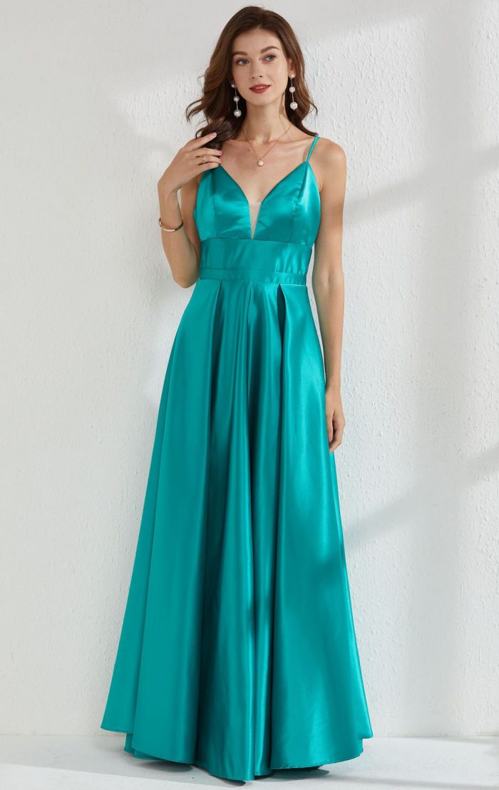 Blue Formal Dresses for Women Straps Evening Gowns 2021-2021