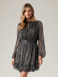 Goldie Long Sleeve Plisse Mini Dress – Women’s Fashion | Forever New