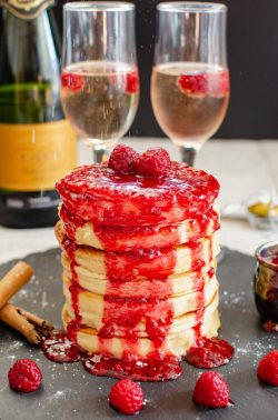 Thick Fluffy Pancakes Stack – Breakfast, Brunch or Dessert Recipe