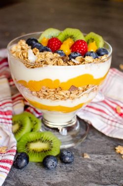 Tropical Granola Yoghurt with Fruit – Flawless Food