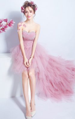 Happy Birthday Dress Pink High Low Formal Dress Online Australia