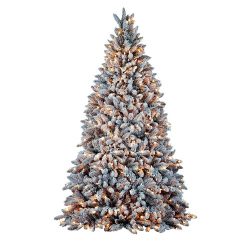13ft Pre Lit Christmas Tree SNOWY FLOCK DELUXE 5826 Tips 2000 LED Warm White
