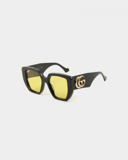 Gucci GG0956S-004 54 Sunglasses Black/Yellow