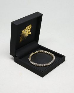 Saint Morta Round Cut 7″ Tennis Bracelet Gold Plated