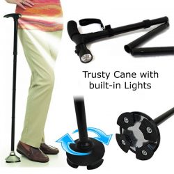 Trusty Cane Foldable Walking Stick with LED Light