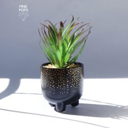 Golden Sparkle Dual Shade Ceramic Faux Plants