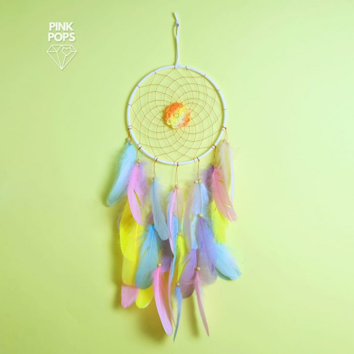 Cute Rainbow Colored Dream Catcher