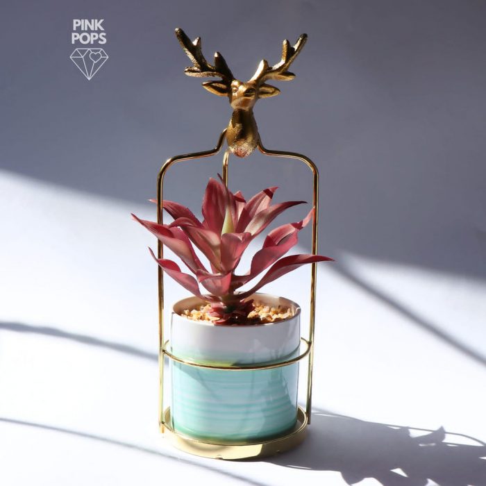 Golden Deer Marble Faux Plants