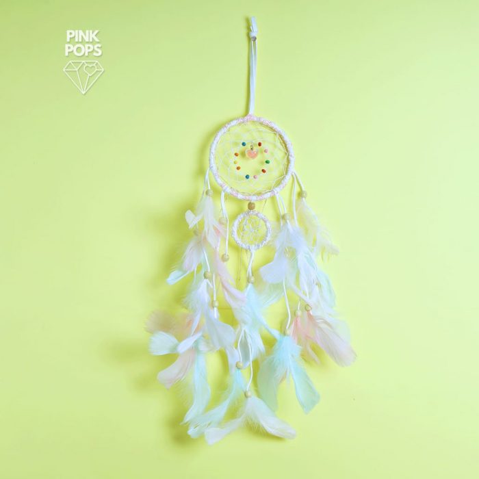 Pink Heart Fairy Light Dream Catcher