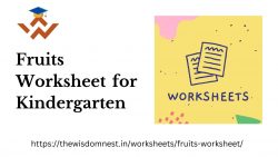 Fruits Worksheet for Kindergarten