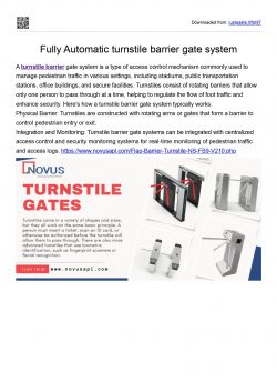 Fully Automatic turnstile barrier gate system