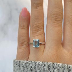 Buy Sky Blue Topaz Gemstone Ring Online At Best Price