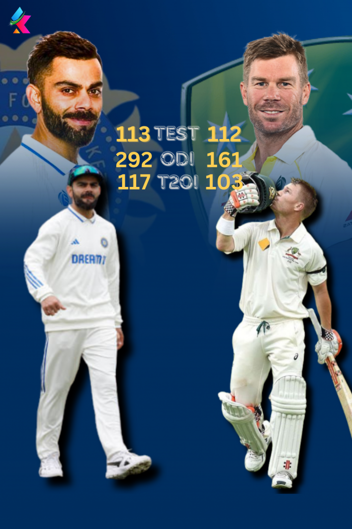 Virat Kohli vs David Warner Records in All Formates