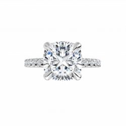 Buy Chloé – Cushion French Set Moissanite Ring Online