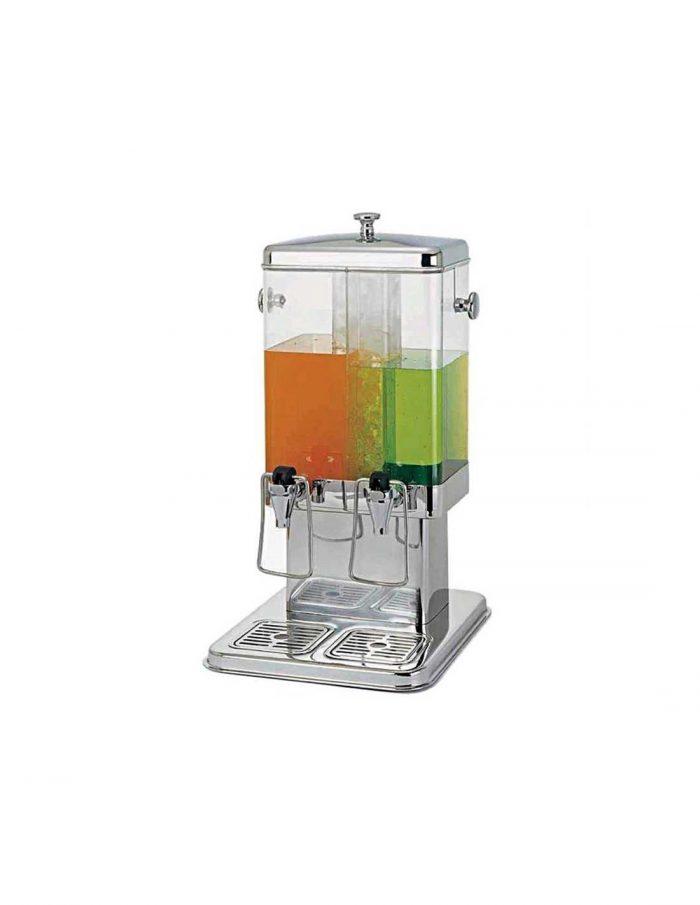 Dispensador de zumos y bebidas de 5+5 litros con tubo de hielo