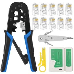 FEDUS RJ45 Crimping Tool Kit, Crimping Tool rj45 Crimping machine for Cat6A Cat5E Cat5 RJ45 Ethe ...