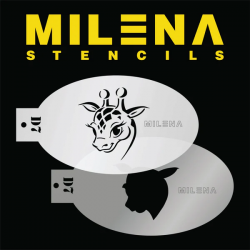 MILENA STENCILS | Cute Giraffe D7 Face Painting Stencil