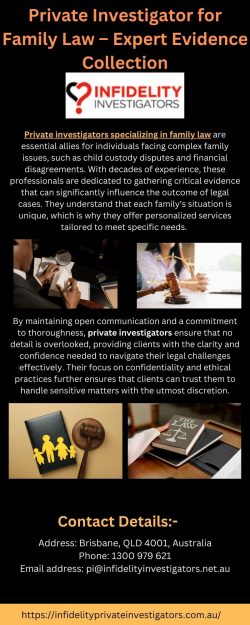 Private Investigator for Family Law – Expert Evidence Collection