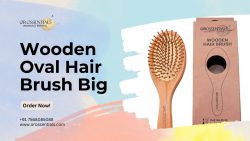 Orossentials Wooden Oval Hair Brush Big