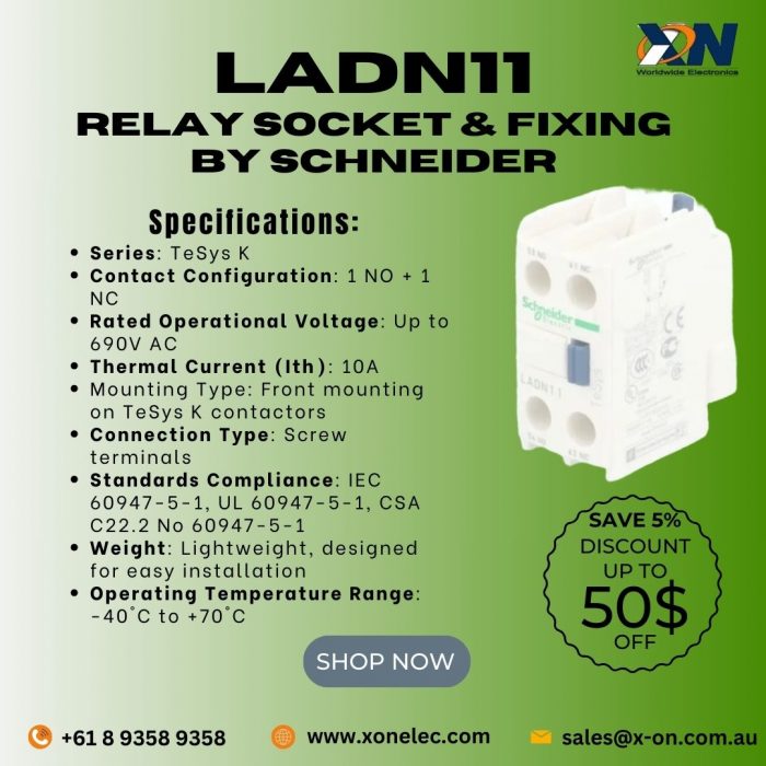 Schneider LADN11 Auxiliary Contact Block – Enhance Your Control Systems! 🔹