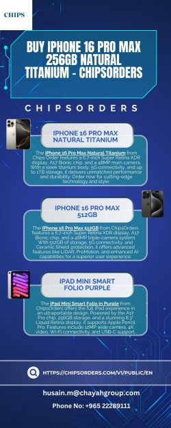 Buy iPhone 16 Pro Max 256GB Natural Titanium – Chipsorders