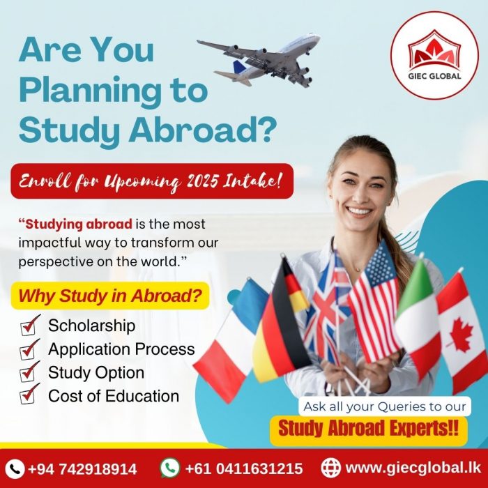 Start your overseas education dream with GIEC GLOBAL student visa consultants in Sri Lanka
