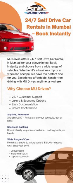 24/7 Self Drive Car Rentals in Mumbai – Book Instantly