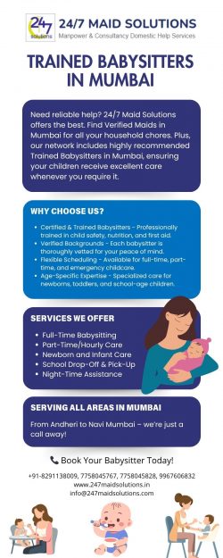Trained Babysitters in Mumbai – 24/7 Maid Solutions
