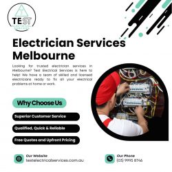 Reliable Electrician Services Melbourne – Test Electrical Services