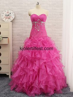 Fuksia Kjæreste Skoleball Organza Quinceanera Kjoler – Kjolertilfest.com