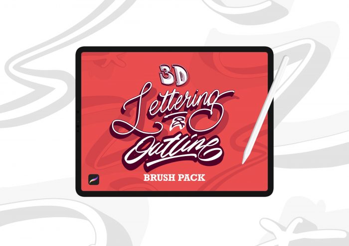 3D Lettering & Outline Brush Pack
