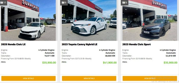 Most purchased used cars for sale in Prince George