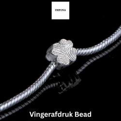 vingerafdruk bead in klavervorm – Impona Keepsake